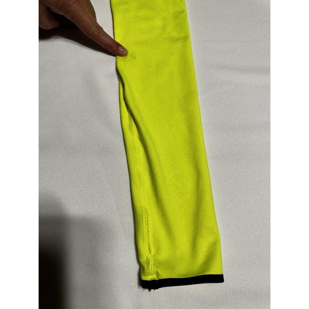 Nike Pro Dri Fit HyperWarm 1/2 Zip Pullover Running Yellow Women’s Large *READ - Picture 3 of 13